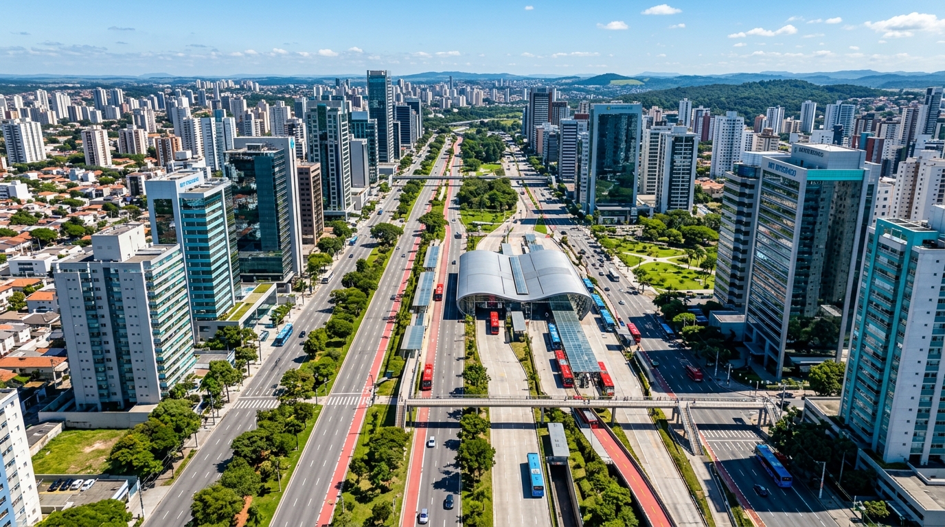 Infraestrutura de mobilidade urbana inteligente e corredores integrados